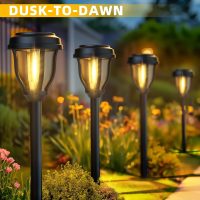 DERAYSION 12 Pack Solar Lights Outdoor, Solar Pathway Lights Auto On/Off Waterproof Garden Landscape Lighting for Path, Yard, Walkway, Driveway Decor - Image 3