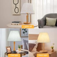 Beige Lamp Shades Set of 2 for Table Lamps, 6" Top x 10" Bottom x 7" High Linen Small Lamp Shades,Beige Modern Fabric Lampshades, Replaceable Spider Fitter Home Decor Shade - Image 2