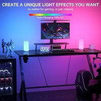 Touch Bedside Table Lamp, [Sleek Design & RGB Mode] 3 Way Dimmable Small Lamp for Bedroom, LED Lamp with Warm White Lights, Multi-Color Smart Nightstand Lamp for for Living Room Home Gifts - Image 7