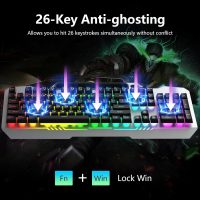 AULA Keyboard, T102 104 Keys Gaming Keyboard and Mouse Combo with RGB Backlit Number Pad, All-Metal Panel Waterproof Light Up PC Keyboard, USB Wired Computer Keyboards Gaming for MAC Xbox PC Gamer - Image 4