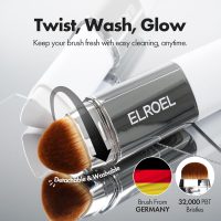 Blanc Cover Cream Stick V White - Korean Color-Changing Foundation Stick with Volufiline - Medium to Full Coverage Dewy Finish Base Makeup - Dual-Ended with Detachable Brush (202 Natural) - Image 6