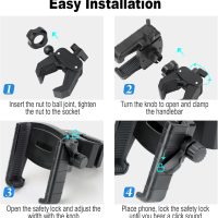 Golf Cart Phone Holder, Cell Phone Holder Mount Compatible with EZGO/Club Car/Yamaha, Universal Compatible with iPhone Galaxy Google Pixel, Golf Cart Accessories Fit for Smart Phones, Black - Image 5