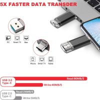 Vansuny 256GB USB C Flash Drive 2 in 1 OTG USB 3.0 + Tape C Memory Stick with Keychain Dual Type C Thumb Drive Photo Stick Jump Drive for Android Smartphones, Computer, Tablet, PC - Image 5