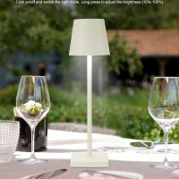 HASUN 2 Pack Cordless Table Lamp, Portable LED Desk Lamp, 5200mAh Battery Operated Lights, 3 Color Stepless Dimming Up, Night Light for Bedroom/Date/Bars/Cafe/Camping (Cream 2Pack) - Image 6