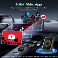 LAMTTO 3-in-1 Magic AI Box Video Player for Streaming Netflix/YouTube/TikTok on Car Screen Wireless Carplay Adapter Dongle with USB Drive for OEM Wired Apple Car Play Cars - Image 4