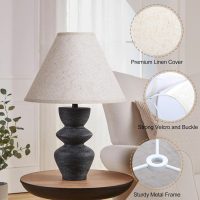 Empire Lamp Shades Set of 2, 6" Top x 16" Bottom x 10.8" High, Large Beige Lamp Shades for Table Lamps Floor Lamps, Natural Linen Lampshades Replacement, Spider, Harp Holders Included, Easy Assembly - Image 4