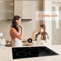 AMZCHEF 30 Inch 10600W Induction Cooktop With 5 BOOST Burners, 9 Levels Electric, Built-in Control by Slide Touchscreen, Child Safety Lock, Independent Timer, No Plug, 240V - Image 7