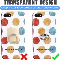 Transparent Phone Ring Holder Grip - EI Sonador Clear Cell Phone Ring Stand Holder Finger Grip Kickstand 360° Rotation, Compatible with Most of Phones, Tablets and Case (2 Silver Diamond) - Image 2