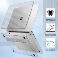 Fintie Case for 13.8 Inch Microsoft Surface Laptop 7 2024 (Model: 2036) - Protective Slim Snap On Hard Shell Cover (Glittering Clear) - Image 3