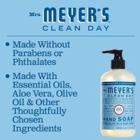 MRS. MEYER'S CLEAN DAY Hand Soap, Made with Essential Oils, Biodegradable Formula, Rain Water, 12.5 fl. oz - Pack of 3 - Image 5