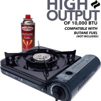 GAS ONE NEW 10,000 BTU CSA List Portable Butane Gas Stove with Carrying Case CSA Listed- Midnight - Image 3