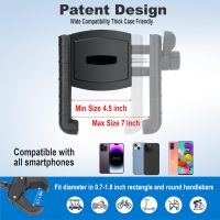 Golf Cart Phone Holder, Cell Phone Holder Mount Compatible with EZGO/Club Car/Yamaha, Universal Compatible with iPhone Galaxy Google Pixel, Golf Cart Accessories Fit for Smart Phones, Black - Image 2