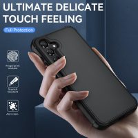 for Samsung Galaxy A16 5G Case : 3-Layer Shockproof Phone Cover with HD Screen Protector,Hybrid Protective Military-Grade Drop Protection for Galaxy A16 5G Phone Case (Black/Black) - Image 2