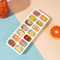 Ice Cube Tray 14 Ice Tray Easy Release Flexible, Silicone with Spill-Resistant Removable Lid Safe and Durable, Pink - Image 6