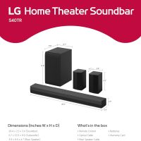 LG S40TR 4.1 ch. Home Theater Soundbar with Rear Surround Speakers and Wireless Subwoofer, Wow Interface, Dolby Audio, AI Sound Pro, 2024 Model, Amazon Exclusive - Image 6