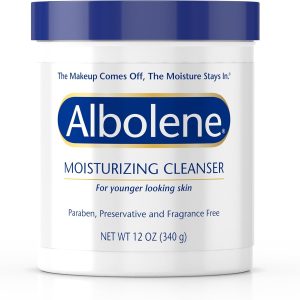 Albolene Face Moisturizer & Makeup Remover - Facial Cleanser & Cleansing Balm - Beta-Carotene Fragrance-Free Cream - 12 oz