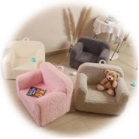 Kids Snuggly-Soft Sherpa Chair, Cuddly Toddler Foam Chair for Boys and Girls, Grey - Image 8