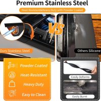 Stainless Steel Stove Gap Covers (2 Pack), Upgraded Version, Stove Gap Filler, Range Trim Kit for Kitchen Counter, Heat Resistant, Adjustable Length 13.8” to 27.5”, Width1.3” - Image 3