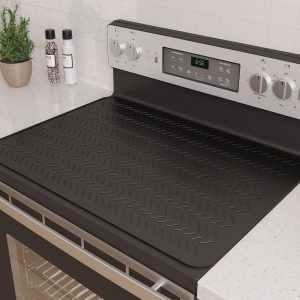 Stove Top Covers for Electric Stove, Thickened Premium Silicone Stove Mat for Glass Top Stove, 28 x 20 Glass Stove Top Cover Protector, Oven Range Top Cover, XL Dish Drying Mat