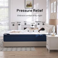 California King Size Mattress, 12 Inch Cal King Mattress in a Box, Medium Pocket Spring and Gel Memory Foam for Superior Comfort, Pressure Relief, Strong Edge Support - Image 2