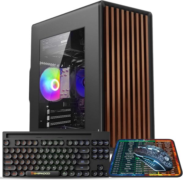 Desktop Computer Tower PC, Intel Core i7-4770-3.4GHz, 16GB DDR3 RAM, 512TB M.2 SSD Hard Drive, RGB Fan x 3, Wi-Fi 6.0, USB 3.0, HDMI, Windows 11 Home or Office