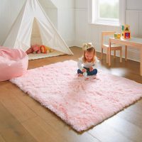 Ophanie Pink Rug for Bedroom Girls, Kids Fluffy Kawaii Fuzzy Furry Shag Area Rug, Cute Plush Soft Shaggy Bedside Indoor Floor 4x6 Carpet for Teen Nursery Dorm Home Room Decor Aesthetic - Image 6