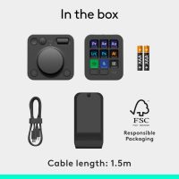 Logitech MX Creative Console, 9 Customizable LCD Keys, Stream Deck Accessories, Control Dial for Graphic Design, Adobe, Zoom, Spotify - Graphite, 3-Month Adobe Creative Cloud Membership - Image 11