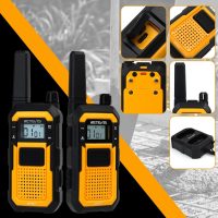 Retevis RB48 Waterproof Walkie Talkies with Earpiece, 2 Meters Fallproof, VOX, 2000 mAh, Dual PTT, Vibration Call, Portable FRS Two-Way Radios Long Range, for Jobsite(4 Pack) - Image 7