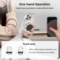 Expandable and Collapsible Phone Grip Stand Holder, Compatible with Kindle, Smartphone Tablet Cell Phone Accessory, Transparent Pink - Image 2
