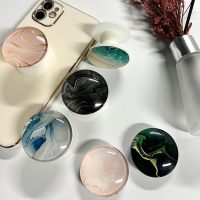 Clear Crystal Glitter Collapsible Expanding Moblile Cell Phone Grip Stand Holder for Smartphones and Tablets Phone Accessory (Blue Ocean Beach) - Image 6