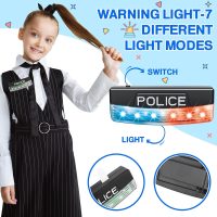Police Toys, Police Pretend Play Toys for Dress Up, Role Play Set with Police Accessories, Handcuffs, Warning Light, Police Badge, Birthday Halloween Christmas Gifts - Image 3
