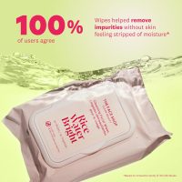 The Face Shop Rice Water Bright Makeup Remover Wipes for Face with Rice Extract, Brightening, Moisturizing, Infused with Cleansing Milk, Vegan Disposable Cleansing Facial Wipes, Korean Skin Care - Image 3