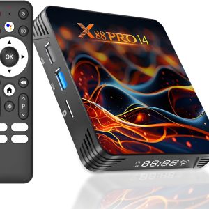 Android 14 TV Box, 2025 Android TV Box 14.0 Quad Core CPU 4K Ultra HD 2GB RAM 16GB ROM Support Wi-Fi6 2.4G /5G Dual-Band Ethernet Bluetooth 5.0 USB3.0 DLNA Smart TV Boxes