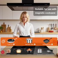 AMZCHEF 30 Inch 10600W Induction Cooktop With 5 BOOST Burners, 9 Levels Electric, Built-in Control by Slide Touchscreen, Child Safety Lock, Independent Timer, No Plug, 240V - Image 3