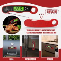 AWLKIM® Meat Thermometer Digital - Instant Read Waterproof Food Thermometer with Backlight for Cooking, Grill, Candy, Kitchen & Stocking Stuffers for Men - Red - Image 6