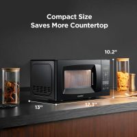 COMFEE EM720CPL-PMB Countertop Microwave Oven with Sound On/Off, ECO Mode and Easy One-Touch Buttons, 0.7 Cu Ft, Black - Image 4