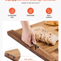 VEVOR Noodle Board Stove Cover, Stove Top Cover Board for Gas Burner & Electric Stove, Acacia Wood Cutting Board with Handles, RV Stovetop Cover/ Kitchen Sink Cover for Counter Space & Tray, Natural - Image 6
