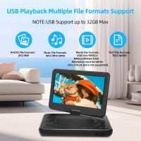 Feihe 12.5" Portable TV/DVD Player - 10.1" HD Swivel Screen, Digital Tuner/HDMI/USB/AV, Built-in Battery, High Volume Speakers - Perfect for Car/Travel - Image 7