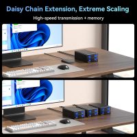 Aluminum Dual Bay Hard Drive Enclosure with Cooling Fan for 2.5“/3.5" SATA HDD/SSD with USB A/C 3.0, Support Hot Swappable, Daisy Chain Expansion, Tool-Free HDD Enclosure, DAS(NO RAID/NAS) - Image 5
