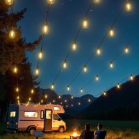luckystyle 50FT Solar String Lights Outdoor Waterproof with 18+1 LED Bulbs Long Last for 20+Hrs, Commercial Grade Shatterproof USB Patio Solar Powered Lights for Camping，Backyard, Garden, Porch Decor - Image 7