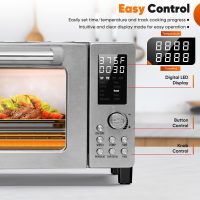 Nuwave Bravo Pro Convection Air Fryer Toaster Oven Combo, 2025 New and Improved, 10-in-1, 50°-450°F Temp Controls, Quick & Even Crisp Technology, 21Qt Capacity, Stainless Steel, PFAS Free - Image 5