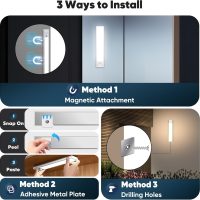 Under Cabinet Lights, 68-LED Rechargeable Battery Operated Motion Sensor Lights Indoor, 1800mAh Magnetic Dimmable Closet Lights, 3 Color Wireless Under Counter Night Lights for Kitchen Stair, 3 Packs - Image 6