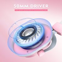 FIFINE PC Gaming Headset, USB Wired Headset with Microphone, 7.1 Surround Sound, in-Line Control, Computer RGB Over-Ear Headphones for PS4/PS5, for Streaming/Game Voice/Video-AmpliGame H6 (Pink) - Image 8