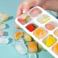 Ice Cube Tray 14 Ice Tray Easy Release Flexible, Silicone with Spill-Resistant Removable Lid Safe and Durable, Pink - Image 4
