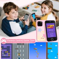 Kids Smart Phone for Girls, Upgraded 3.5'' Touchscreen Phone for Kids Age 3-8, Christmas Birthday Gifts, Dual Camera Music Player Puzzle Games, Learning Toy for 3 4 5 6 7 8 Year Old Girls - Image 5