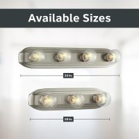 DESIGNERS FOUNTAIN 4-Lights Melrose Vanity Light Fixture, 24 Inch Wall Mount Sconce for Bathroom, Bedroom or Mirror, Brushed Nickel, 6614-BN - Image 6
