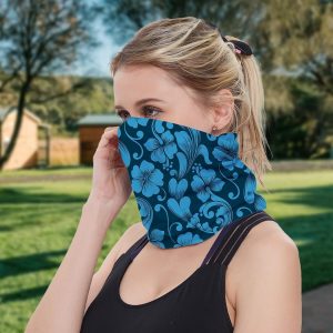 Floral Pattern Cooling Neck Gaiter Face Mask Lightweight Sun Protection Bandana Multifunctional Outdoor Headwear