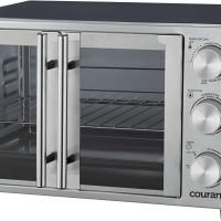 Courant French Door Convection Toaster Oven & Broiler, Bake Broil Toast Oven, Fits 9x13’’ Aluminum Baking Pan, 6-Slices, 10’’ Pizza, Convection Oven - Stainless Steel - Image 5