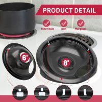Stove Drip Pan for Electric Stove Top, Compatible with Frigidaire 10% Energy Save by Enamel Spraying Prevent Bending and Rust Includes a Set of 4 Oven Burner Drip Pans, Black - Image 2