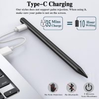 Stylus Pen for Android Tablet, Pom Tip Tablet Pencil for iOS/Android,Rechargeable Active Stylus Pen for iPhone/Samsung/XiaoMi/Huawei/Vivo/Lenovo/Pixel and Other Android Smartphones and Tablets-Black - Image 3